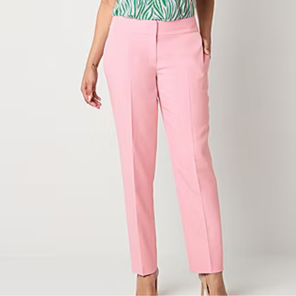Black Label by Evan Picone Pink Suit Pants Classic fit Straight Sz 14 NWT